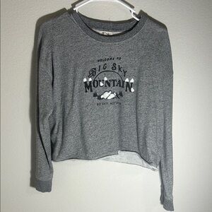 Madewell Big Sky Mountain Cutoff Sweatshirt